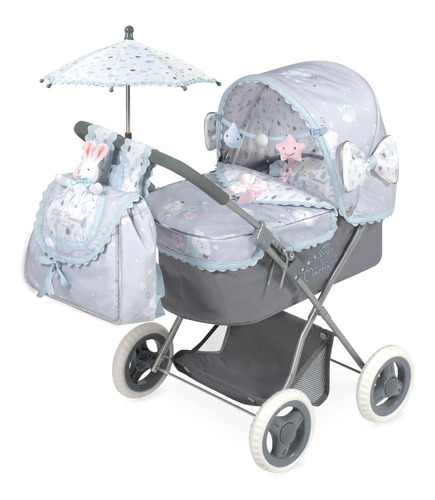 Coche Con Sombrilla Gris Almohada Llorens Muñeca Niña Atrix®