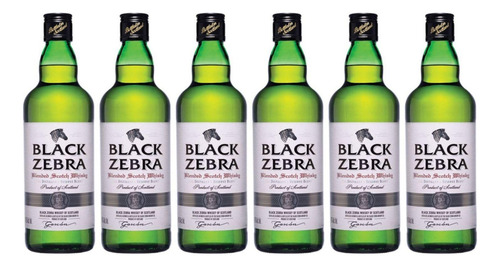 Pack De 6 Whisky Black Zebra 1.5 L