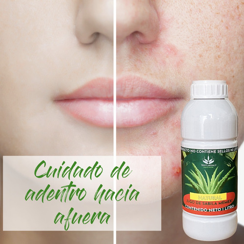 Imagen 5 de 10 de Jugo Concentrado Sábila Sabor Limón 100% Natural 1 L Aloe