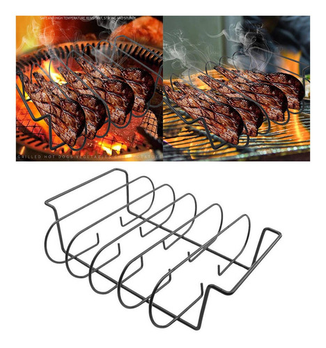 Soporte Antiadherente Para Asar 4 Costillas Para Asar Carne