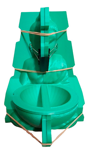 Molde Modelo Buda Vasija. Altura 15 Cm Aleatorio