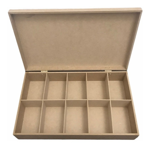 Caja Alhajero De Madera (mdf) Con 10 Divisiones