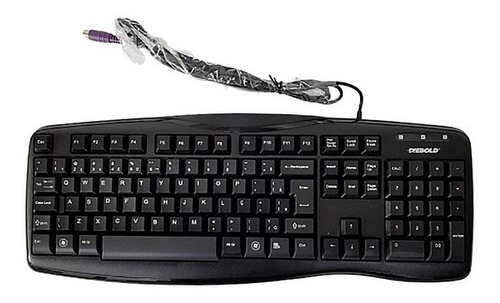 Teclado Ps2 F21-kb12 Dp3 Diebold Com Ç Cor de teclado Preto Idioma Português