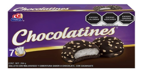 Imagen 1 de 2 de Chocolatines Gamesa Con Malvavisco Y Cobertura De Cacahuate