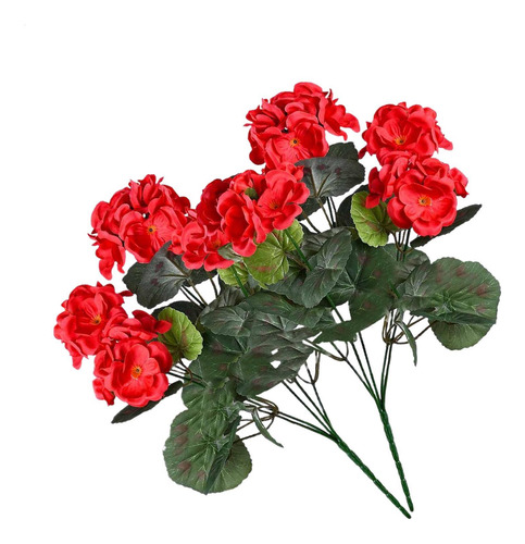 Geranios Artificiales Juego De 2 Flores Falsas Para Decoraci