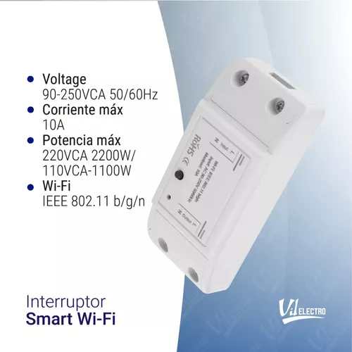 Interruptor WiFi Inteligente SONOFF 10A 2200W > Electro Hogar > Hogar  Digital