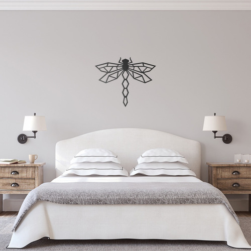 Imagem 1 de 2 de Quadro Decorativo Parede Animal Libélula Minimalista 90cm