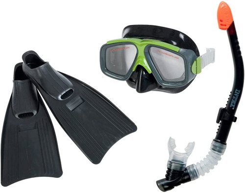 Máscara Para Buceo Intex Set Snorkel Patas Rana Master Class