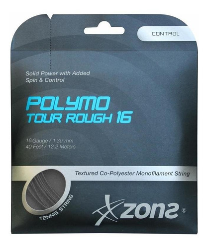 Cuerda De Tenis Zons Polymo Tour Rough 16l/1.30mm Silver 12 
