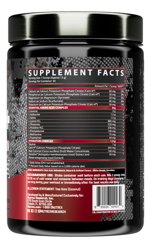 Nutrex Research Hidratación Eaas + Bcaas En Polvo Aminoácido