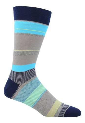 Medias Hush Puppies I24h C Cuff Block Blue Para Hombre