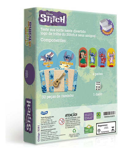 Jogo De Tabuleiro Super Trilha Stitch +4 Anos Jak