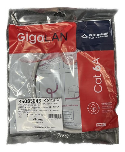 Patch Cord Cat 6a 0.50cm Furukawa 35085080 En Palermo