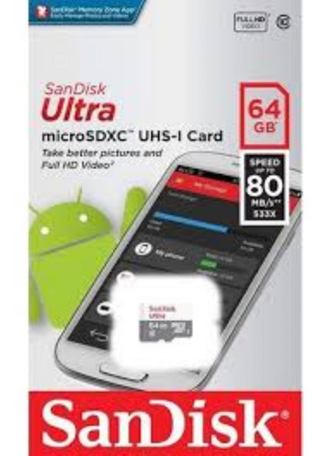 Kit 2 Cartões Microsdxc 64gb Sandisk Ultra A1 Frete Grátis