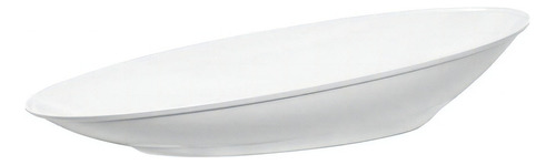 Saladeira Oval Vemplast 60cm Tropical Polipropileno Branca