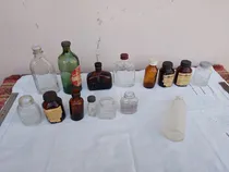Comprar Lote Antiguos Frascos Vidrio Variados Uvasal Padilla Lote C