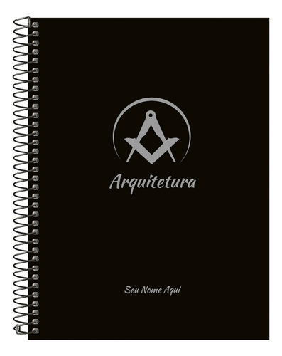Caderno Universitário Personalizado Profissões Prata 240 F Cor Arquitetura