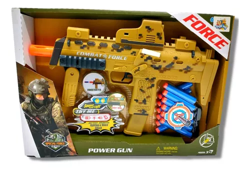 Brinquedo Metralhadora Automática Nerf Dardos Mira Camuflada