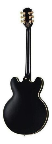 Guitarra eléctrica Epiphone Artist Emily Wolfe Sheraton Stealth sheraton with diamond sound holes de arce en capas black aged gloss brillante con diapasón de laurel indio