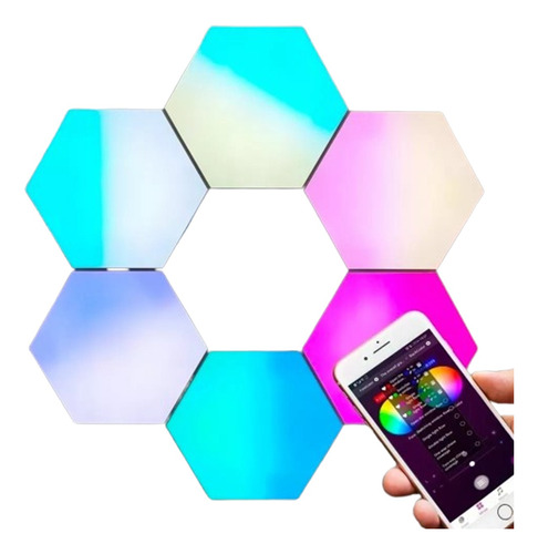 Luz Gamer Hexagonal Control App (no Usa Pilas)