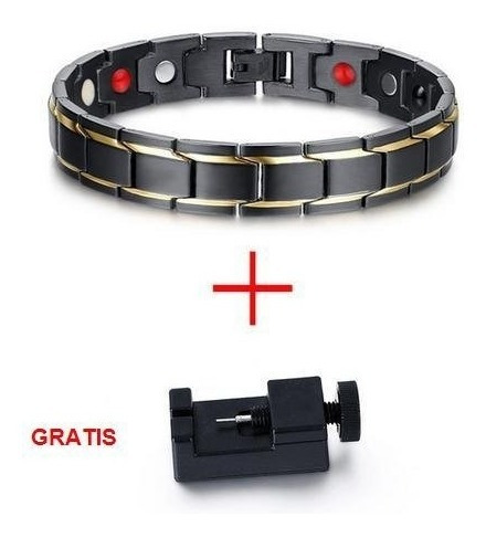 Imagen 3 de 7 de Pulsera Brazalete Magnético Hombre Mejora Salud Y Energía