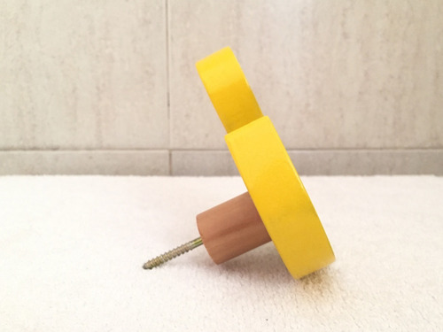Perchero Individual De Pared Infantil, Patito, Laqueado Mate