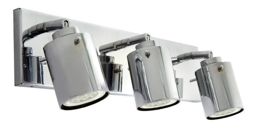 Imagen 5 de 10 de Spot Aplique Pared Cilindro 3 Luces Para Lampara Gu10