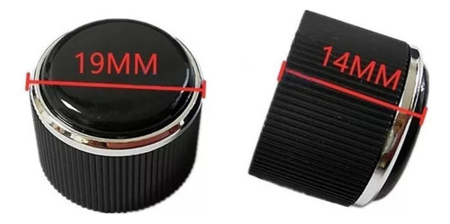 Par Botão Rádio Universal Power Volume Eixo Tipo D 6mm