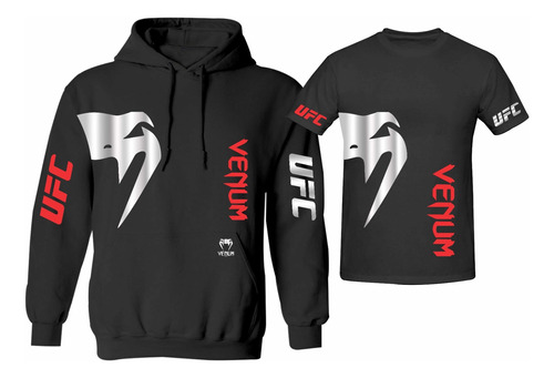 Kit Sudadera + Playera Modelo Venum Ufc Estampado En Vinil