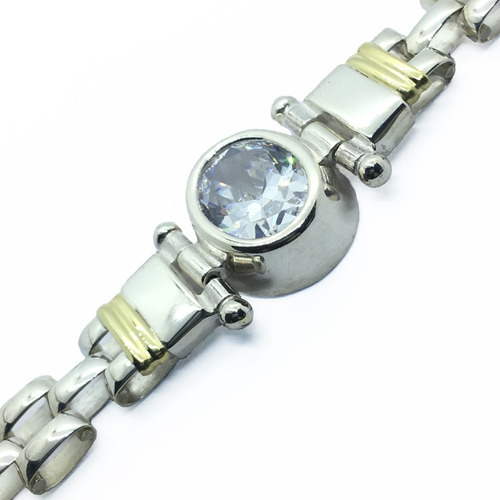 Pulsera Tipo Panther Plata 925 Gruesa Piedra Cubic (p876) 