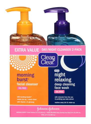 Jabon Duo Clean Y Clear Noche Y Día 