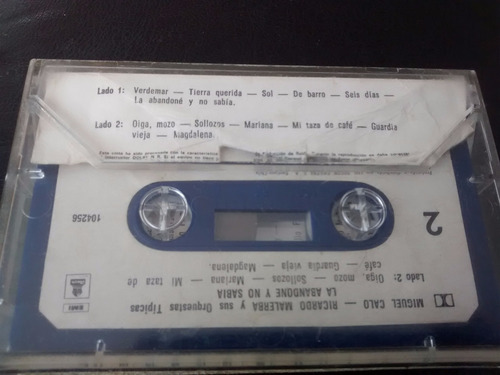 Cassette De Miguel Calo Ricardo Malerba -(#305 (Usado)