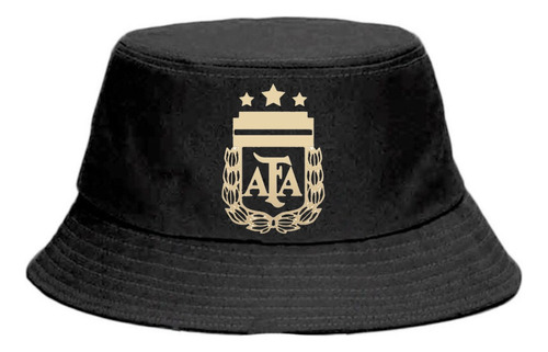 Gorro Piluso - Bucket Hat - Argentina Escudo 3 Estrellas