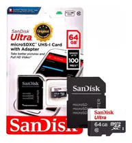 Comprar Cartão De Memória Ultra Sandisk Microsdhc Cu002F Adaptador 64gb