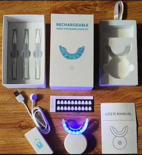 Blanqueamiento Dental Kit 3 Tubos Gel Blanqueador +luz Led