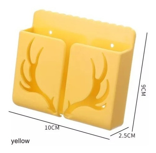 Base Soporte Fija Para Cargar Celular Mod. Cuernos Amarillo