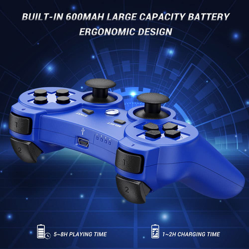 Okhaha Controlador 2 Pack Para Ps3 Controlador Inalámbrico P