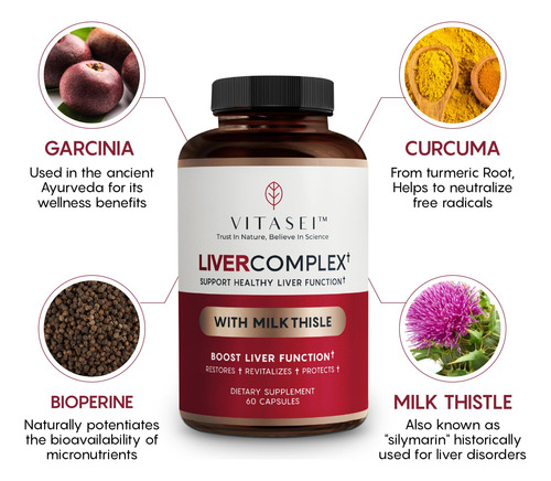 Suplemento Vitasei Liver Cleanse And Detox Com Milk Thistle