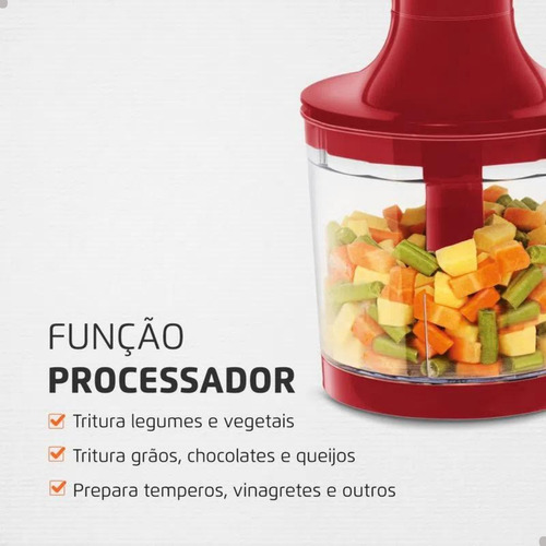 Mixer Processador Mondial Power Red Premium M-10 500w 220v