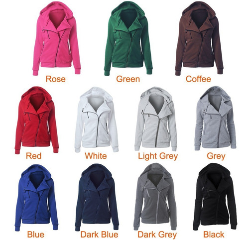 Sudadera Manga Larga Con Capucha Para Mujer