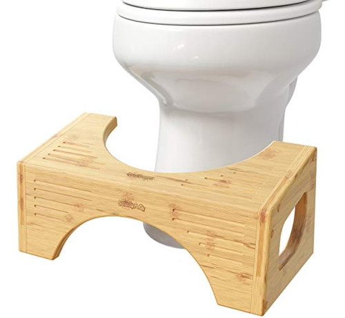 Squatty Potty Taburete De Bambú Con Tapa Para Inodoro 28 Lbs