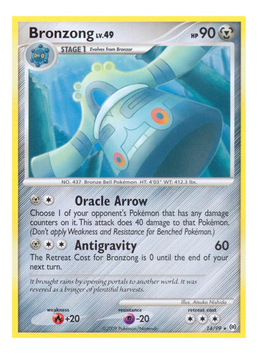 Cartas Pokemon Bronzong 14/99 Platinum Arceus