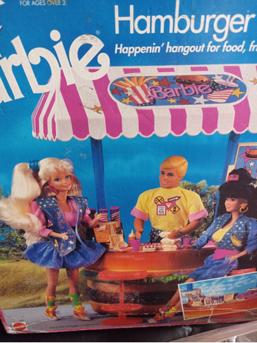 Juguete Barbie Stand Hamburguesa De 1991. Usado