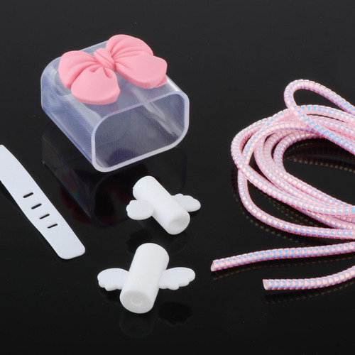 2 Lindo Cable De Carga Cubierta Protectora Cargador Rosa