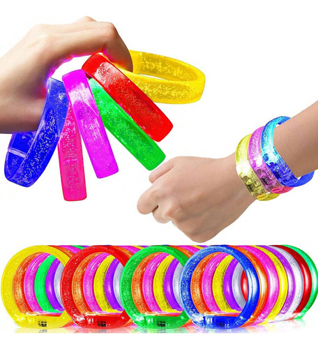 10 Pulsera Neon Cyalume Luminosa Glow Fiesta Boda Batucada