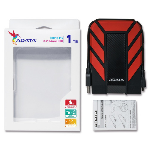 Disco Duro Externo Adata Hd710 1tb Usb 3.1 Rojo
