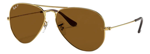 Ray-Ban Aviator Classic RB3025 - Brown - Cristal - Clásica - Polished gold - Metal - Polished gold - Metal - Standard (Incluye: Con lente polarizada)