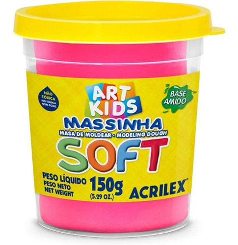Acrilex Soft Massinha De Modelar Pote 150g Rosa