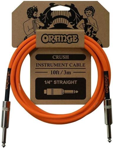 Cable De Guitarra/bajo Orange Crush 3m Recto/recto Ca034
