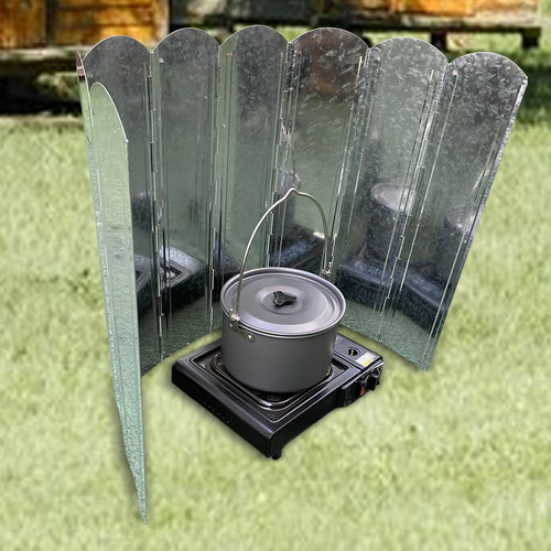 Parabrisas Plegable Para Estufa De Camping, Ideal 120cmx30cm